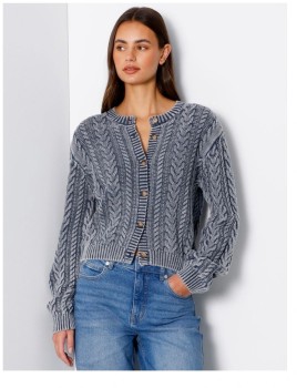 Grab-Washed-Cable-Cropped-Cardi-Vintage-Indigo on sale