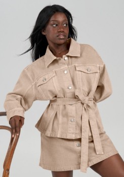 Grab-Denim-Wrap-Jacket on sale