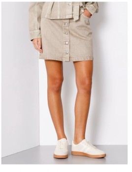 Grab-Button-Through-Denim-Mini-Skirt on sale