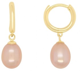 Pure-Elements-Natural-Rose-Pearl-Hoop-Earrings on sale