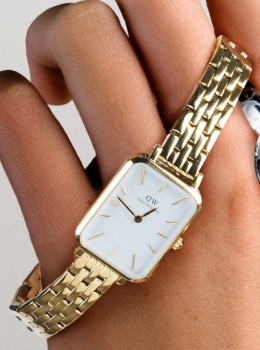 Daniel-Wellington-Quadro-Stainless-Steel-Watch-Gold on sale