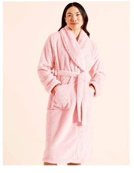 Soho-Fleece-Robe-Pink on sale