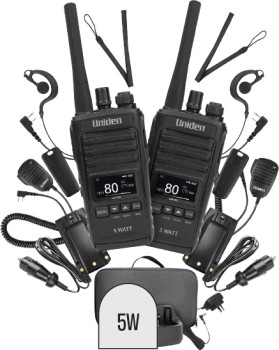 Uniden-5W-UHF-Splashproof-CB-Radio-Twin-Deluxe-Pack on sale