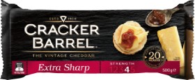 Cracker-Barrel-Extra-Sharp-Vintage-Cheddar-Cheese-Block-500g on sale