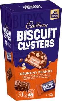 NEW+Cadbury+Biscuit+Peanuts+Clusters+120g+Selected+Varieties