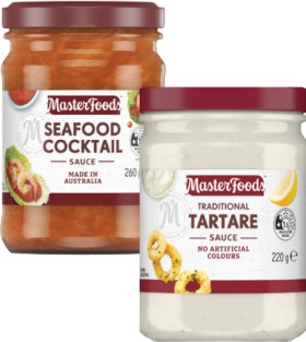 MasterFoods-Tartare-or-Seafood-Cocktail-Sauce-220g-260g on sale