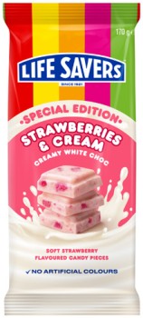 Life-Savers-Strawberries-Cream-Block-Chocolate-170g on sale