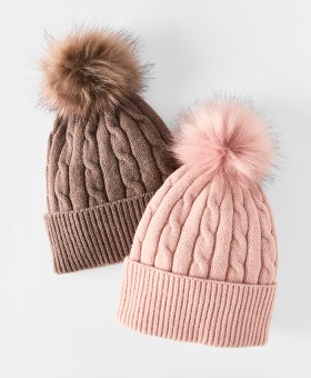 Cable-Pom-Pom-Beanie on sale