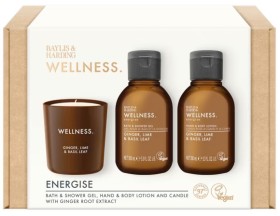 Baylis-and-Harding-3-Piece-Wellness-Energise-Gift-Set-Ginger-Lime-and-Basil-Leaf on sale