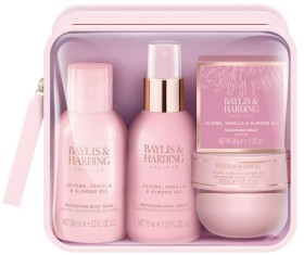 Baylis-Harding-4-Piece-Luxury-Travel-Wash-Bag-Gift-Set-Jojoba-Vanilla-and-Almond-Oil on sale