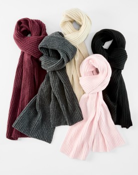 Basic-Rib-Scarf on sale