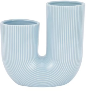 U-Shape-Blue-Vase on sale