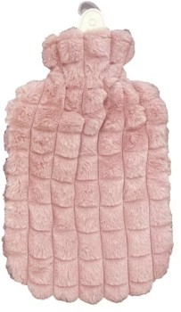 2L+OXX+Essentials+Hot+Water+Bottle+with+Pink+Grid+Plush+Cover