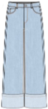 Cuffed-Hem-Wide-Leg-Jean on sale