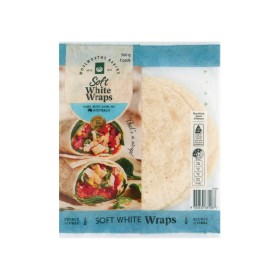 Woolworths+White+Wraps+360g+Pk+8