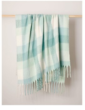 Faux-Mohair-Check-Throw-Pistachio on sale