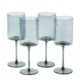 Australian-House-Garden-Hammered-Wine-Glass-Set-of-4-Blue on sale