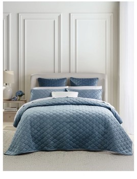 Heritage-Amara-Quilted-Velvet-Coverlet on sale