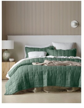 Australian-House-Garden-Sandy-Cape-Washed-Belgian-Linen-Quilted-Coverlet-Forest on sale