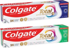 Colgate-Total-Active-Fresh-or-Whitening-Toothpaste-200g on sale
