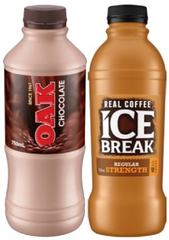 Oak+Flavoured+Milk+or+Ice+Break+Real+Coffee+750mL+Selected+Varieties