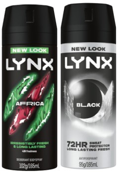 Lynx+Antiperspirant+or+Deodorant+Body+Spray+165mL+Selected+Varieties