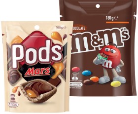 Pods+160g%2C+M%26amp%3BM%26rsquo%3Bs+120%E2%80%91180g+or+Maltesers+120%E2%80%91140g+Share+Pack+Selected+Varieties
