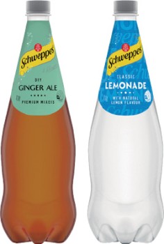 Schweppes+Mixers%2C+Natural+Mineral+Water+or+Soft+Drink+1.1+Litre+Selected+Varieties
