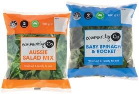 Community+Co+Aussie+Mix+110g+or+Baby+Spinach+%26amp%3B+Rocket+100g