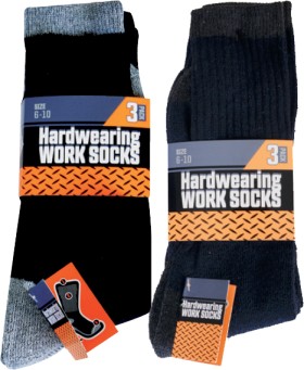 3-Pack-Work-Socks-Assorted-Colours on sale