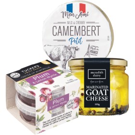 Mon-Ami-Brie-or-Camembert-125g-Meredith-Dairy-80g-Meredith-Dairy-100g-Tuckers-Fruit-Paste-Varieties-120g-or-Red-Rock-Deli-Selection-Crackers-Varieties-130g-From-the-Deli on sale