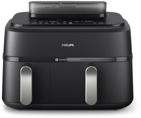 Philips-5000-Series-9L-Dual-Basket-Airfryer-XXL-Steam-Black on sale