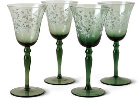 Heritage-Aster-Wine-Glass-Set-of-4-Green on sale