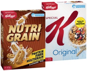 Kellogg%26rsquo%3Bs+Cereals+Nutri%E2%80%91Grain+470g%2C+Special+K+Original+or+Coco+Pop+Chex+500g