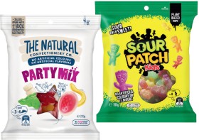 The-Natural-Confectionery-Co-130230g-Sour-Patch-Kids-Bag-190g-or-Pascall-Lollies-150300g-Selected-Varieties on sale