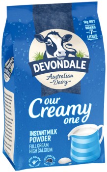 Devondale+Instant+Milk+Powder+1kg+Selected+Varieties