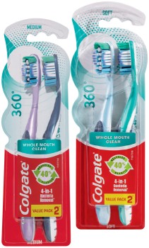 Colgate+360%26deg%3B+Toothbrush+2+Pack+Selected+Varieties