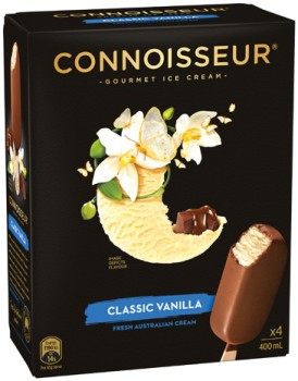 Connoisseur-Gourmet-Ice-Cream-4-Pack-or-Mini-6-Pack-Selected-Varieties on sale