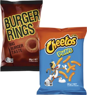 Twisties-Burger-Rings-or-Cheetos-65g-90g on sale