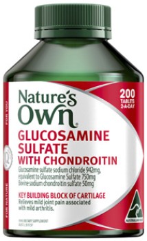 Natures-Own-Glucosamine-Sulfate-With-Chondroitin-Tablets-200-Pack on sale