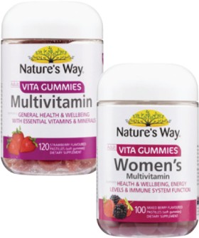 Natures-Way-Adult-Vita-Gummies-Multivitamins-120-Pack-or-Womens-Multivitamins-100-Pack on sale