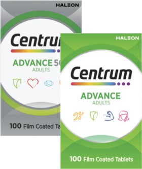 Centrum-Advance-Multivitamin-Tablets-100-Pack on sale
