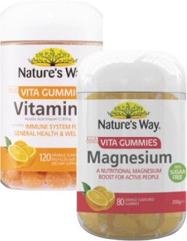 Natures-Way-Adult-Vita-Gummies-Magnesium-80-Pack-or-Vitamin-C-120-Pack on sale