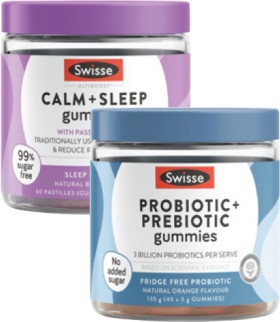 Swisse-Gummies-Probiotic-Prebiotic-45-Pack-or-Calm-Sleep-60-Pack on sale