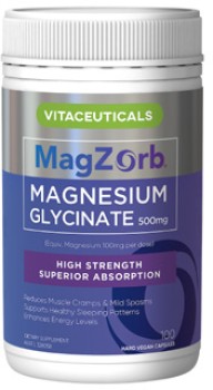 Vitaceuticals-Magzorb-Magnesium-Glycinate-500mg-Capsules-100-Pack on sale