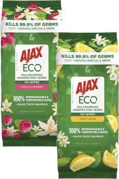 Ajax-Eco-Multipurpose-Disinfectant-Wipes-100-Pack on sale