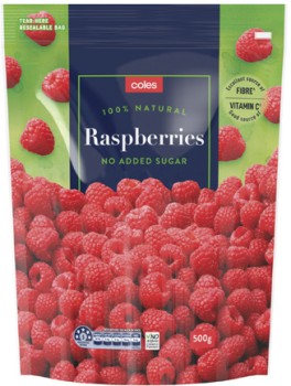 Coles-Frozen-Raspberries-500g on sale