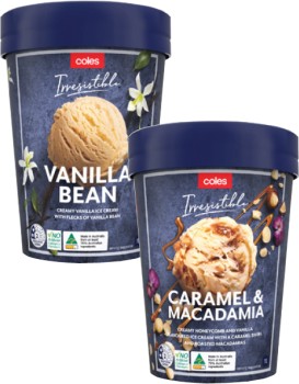 Coles-Irresistible-Ice-Cream-Tub-1-Litre on sale