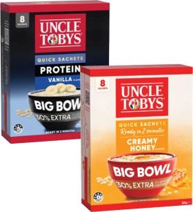 Uncle-Tobys-Oats-Big-Bowl-Sachets-368g on sale