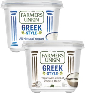 Farmers-Union-Greek-Style-Yogurt-950g-1kg on sale
